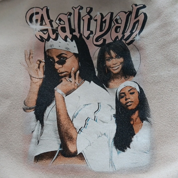 Aaliyah Graphic Beige Hoodie - Picture 4 of 12